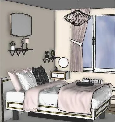 Art Déco au naturel - Décoration et agencement d'une chambre